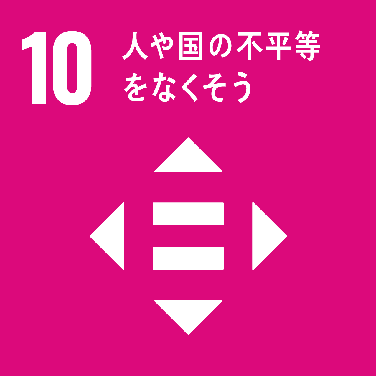 10 「人や国の不平等をなくそう」のロゴ画像